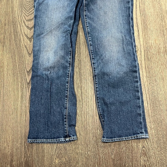 American Eagle Artist Jeans Straight Leg Low Rise Stretch Denim Dark Wash Size 2 - Picture 4 of 13